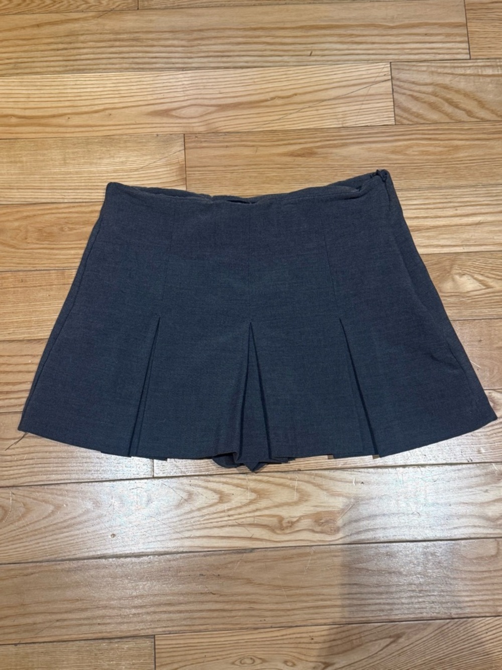 Zara Dark Gray Pleated Women's Skort